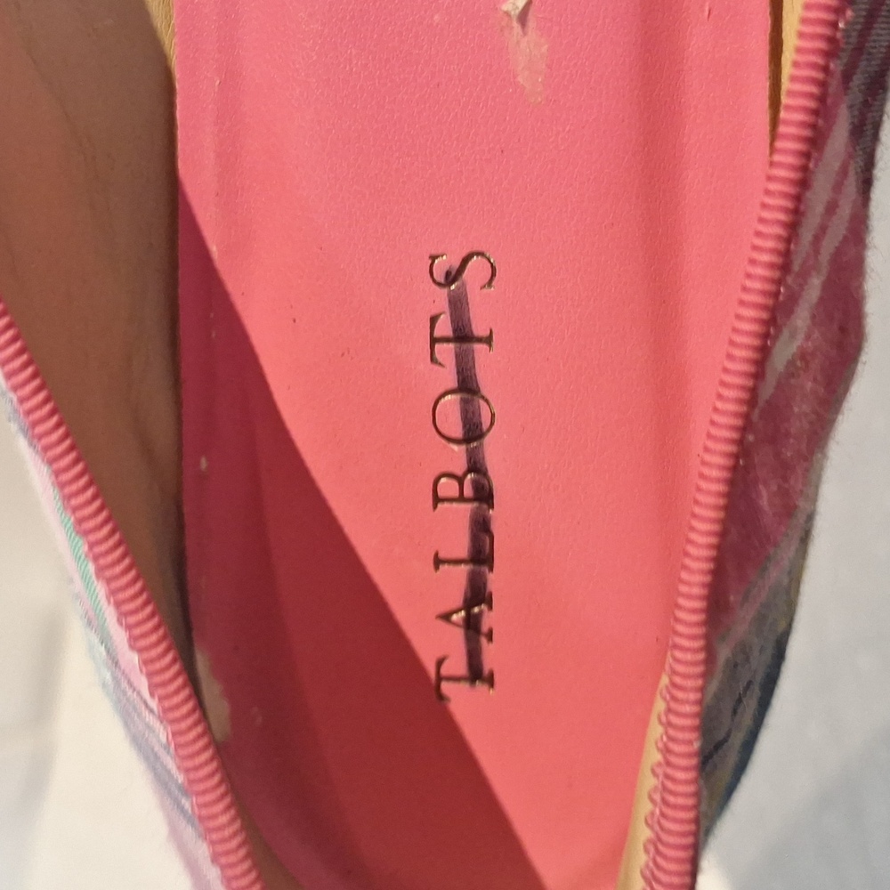 Multicolor Madras Plaid Patchwork Ballet Flats Si… - image 2